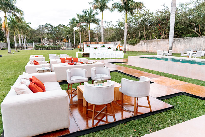 area lounge para boda