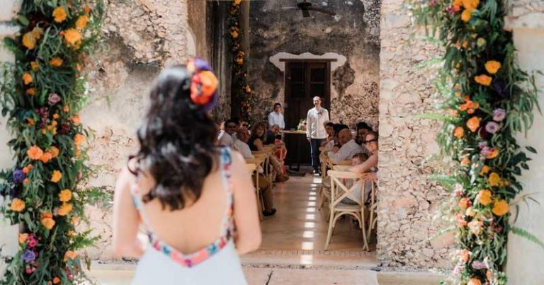 Emotional civil wedding at Hacienda Tamchen 💍🌷 Alejandra & Felix