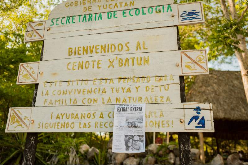 wedding in cenote