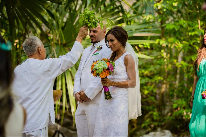 wedding in cenote