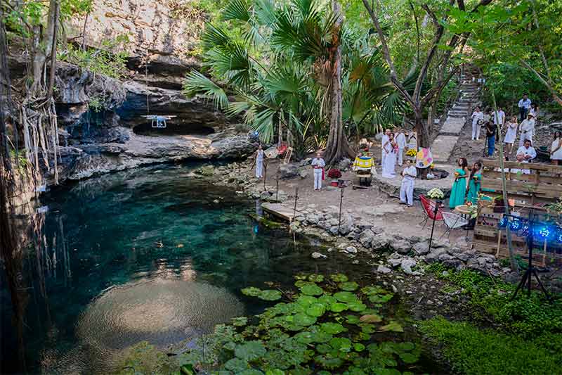 boda en cenote yucatan