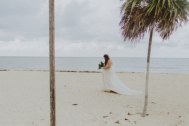 bride in cozumel