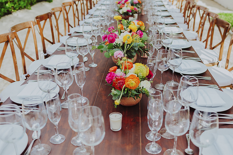 mesa para boda en playa