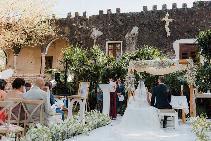 ceremonia wedding yucatan hacienda