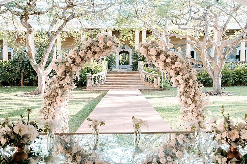 arco para flores boda