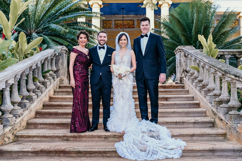 familia en la boda