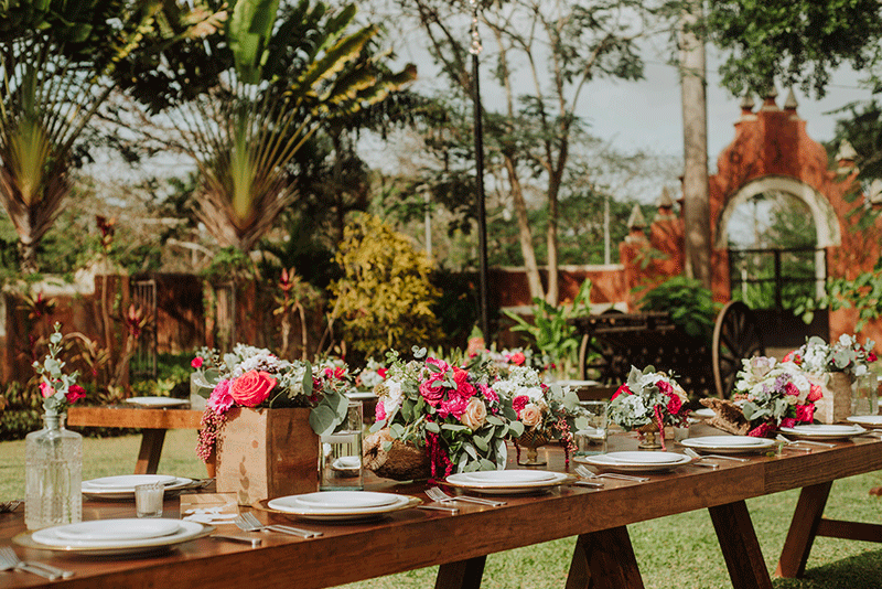 vajillas para boda yucatan
