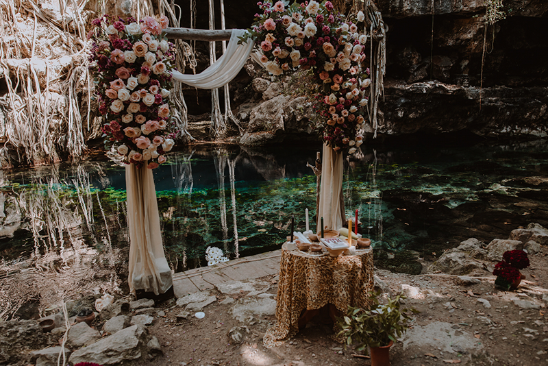 wedding at cenote 