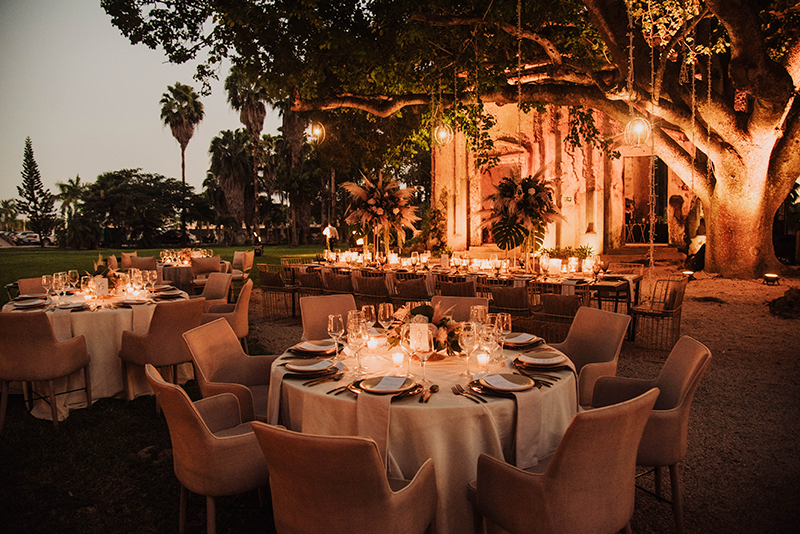 evening garden wedding