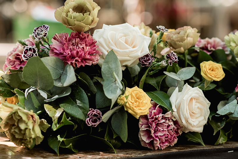 Flowers decoration at wedding in Yucatán