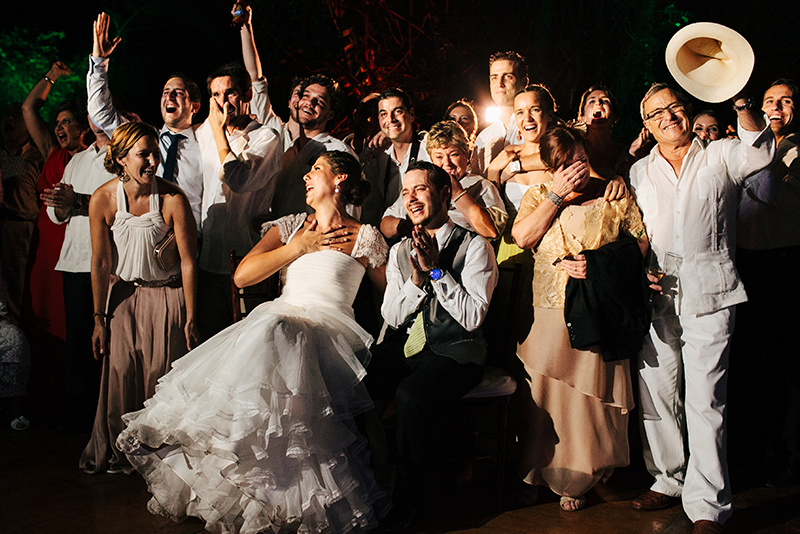 Party after the wedding in Yucatán