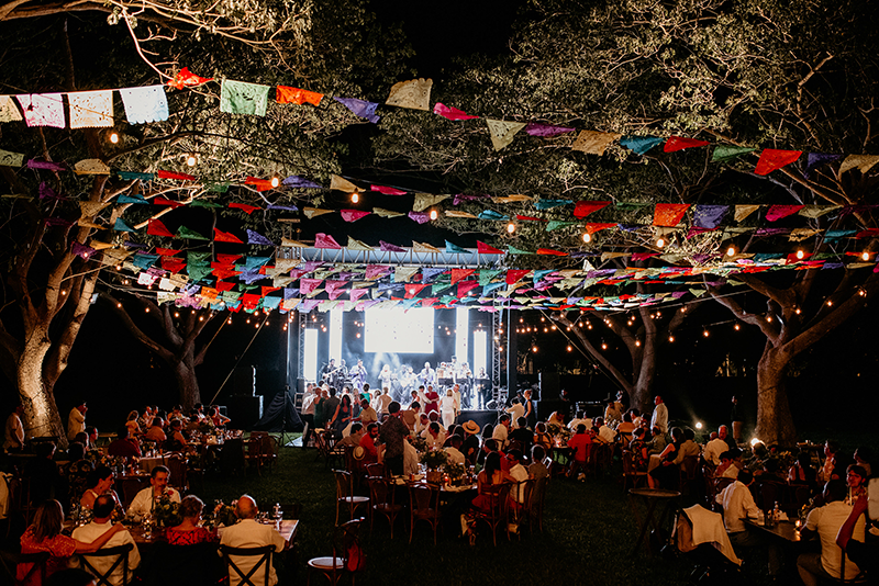 Party after the wedding hacienda in Yucatán