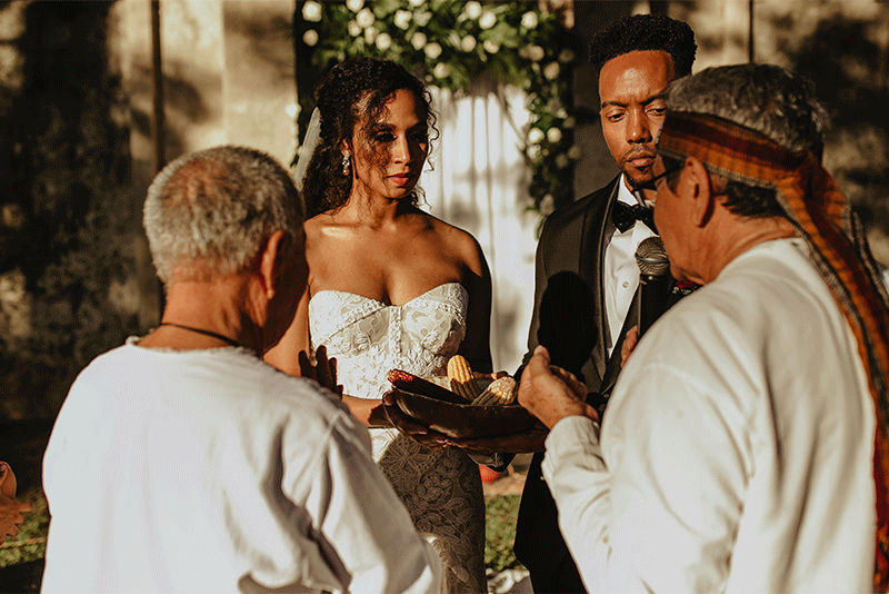 Ceremony wedding at hacienda
