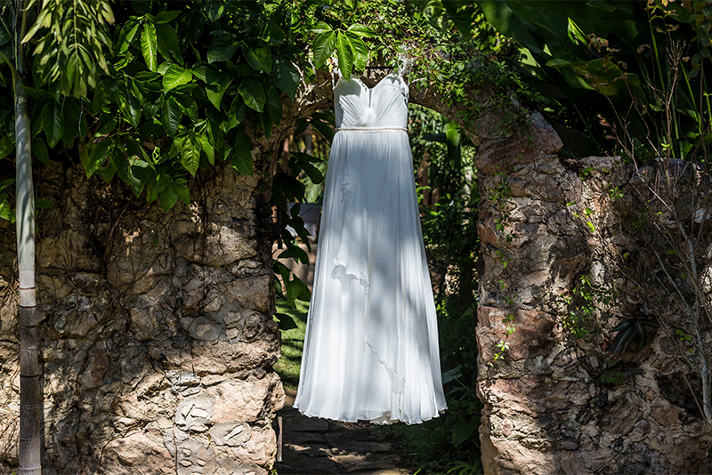 Wedding dress in Yucatan
