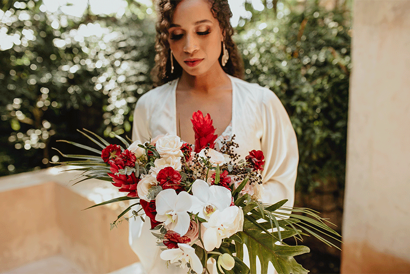 Getting ready of the bride