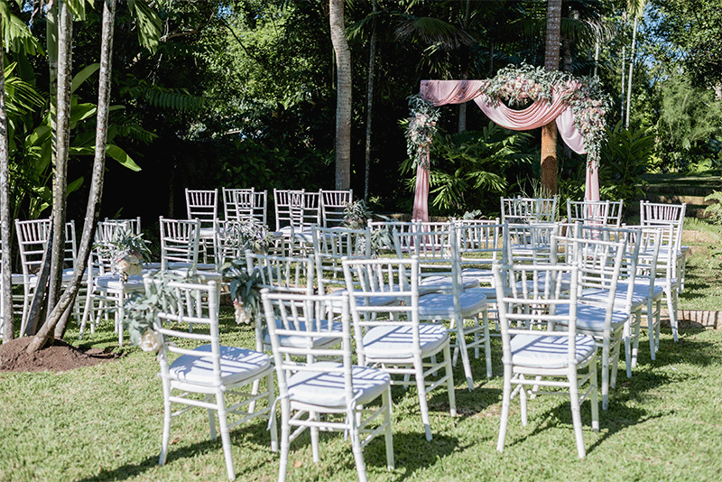 small garden wedding ceremony