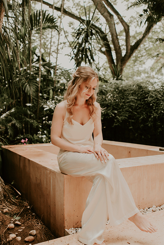 Bride in wedding dress