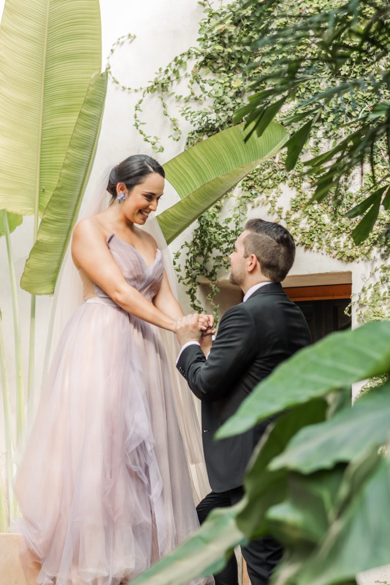 purple wedding dress