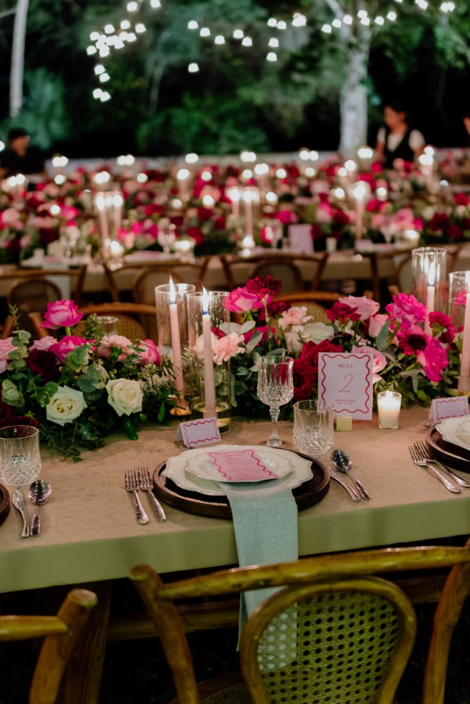 pink wedding decorations