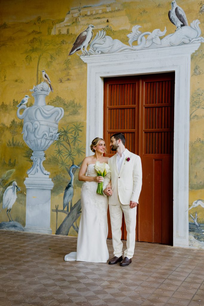 red and pink wedding