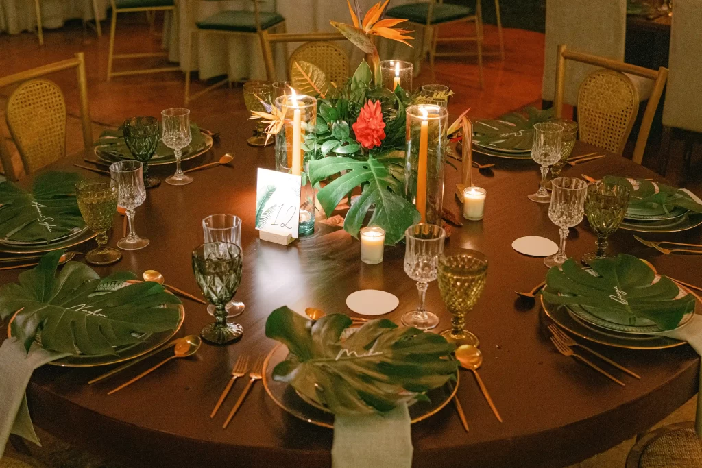 tropical decoration wedding
