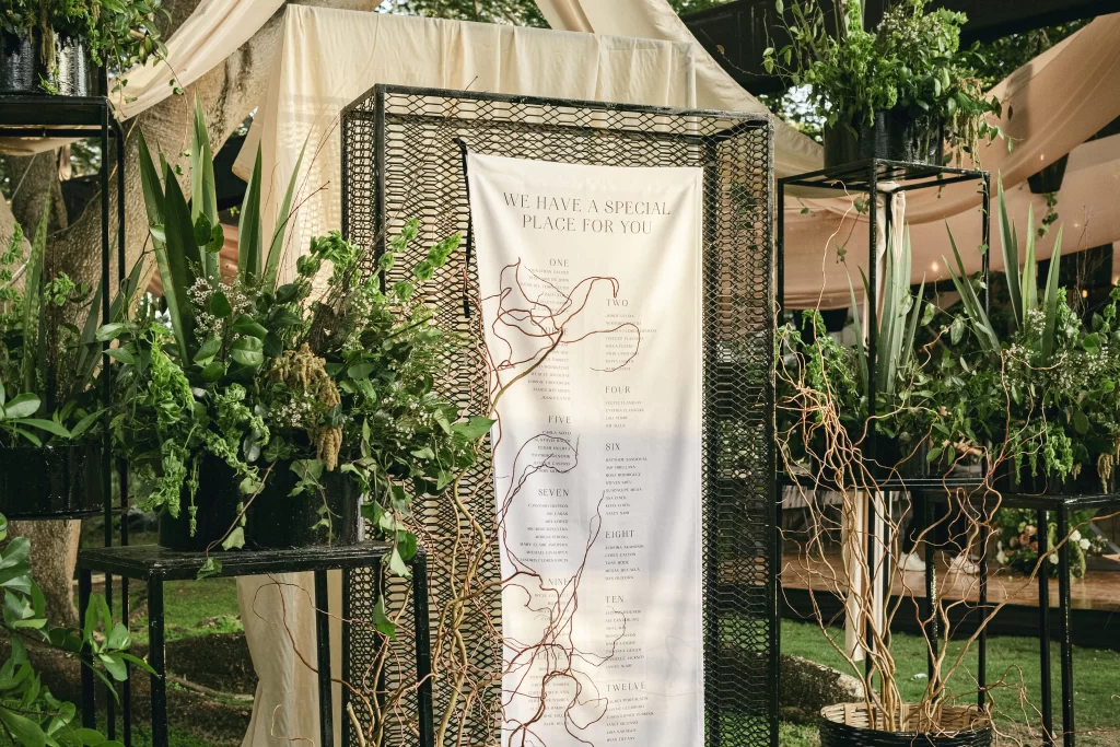 tropical green wedding