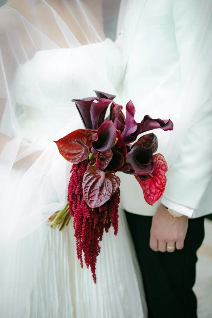 burgundy wedding bouquet